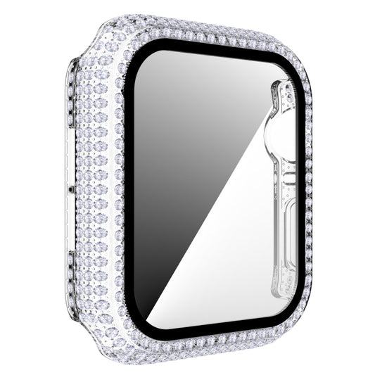 Diamond PC + Tempered Glass Watch Case For Apple Watch Series 6&SE&5&4 40mm(Transparent) by bashfashion