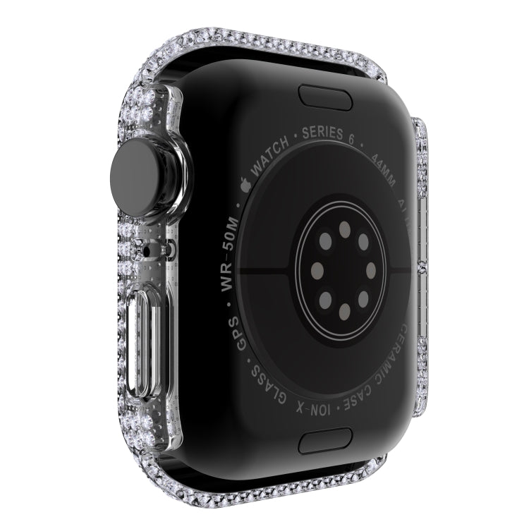 Diamond PC + Tempered Glass Watch Case For Apple Watch Series 6&SE&5&4 40mm(Transparent) by bashfashion
