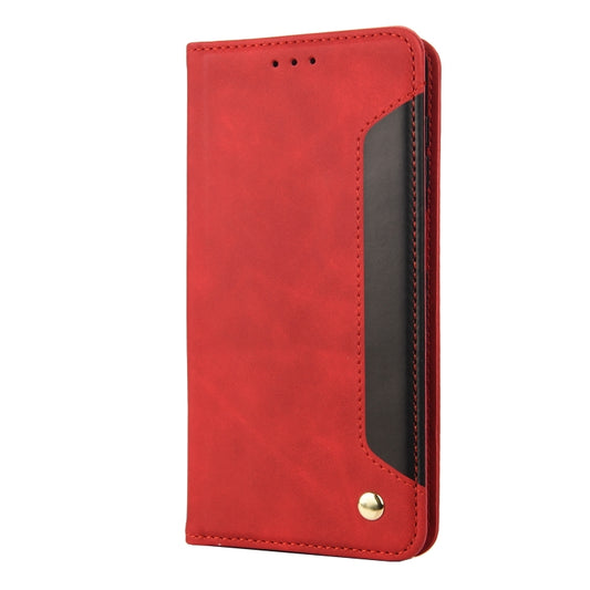 For Xiaomi Redmi 10A Skin Feel Splicing Leather Phone Case(Red) by bashfashion