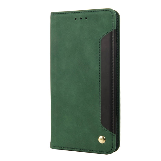 For Xiaomi Redmi 10C Skin Feel Splicing Leather Phone Case(Green) by bashfashion