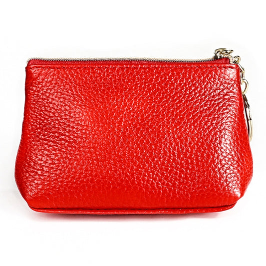 2017 Litchi Texture Genuine Leather Hand Held Small Wallet for Ladies(Red) by bashfashion