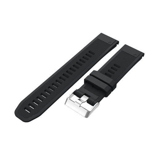 For Garmin Fenix 5 Silicone Watch Band(Black) by bashfashion