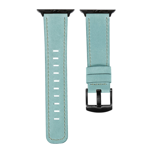 Retro Leather Watch Band For Apple Watch Series 9&8&7 41mm / SE 3&SE 2&6&SE&5&4 40mm / 3&2&1 38mm(Baby Blue) by bashfashion