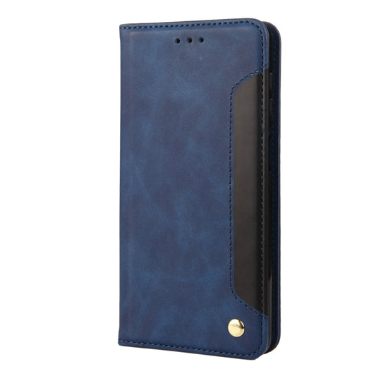 For Sony Xperia 10 IV Skin Feel Splicing Leather Phone Case(Blue) by bashfashion