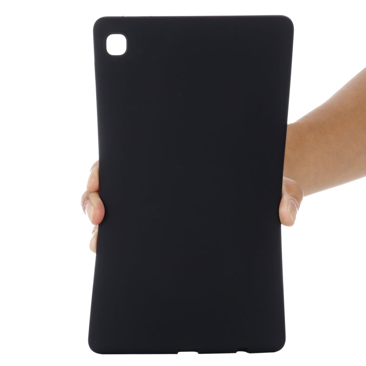 For Samsung Galaxy Tab A7 Lite Solid Color Liquid Silicone Shockpoof Tablet Case(Black) by bashfashion