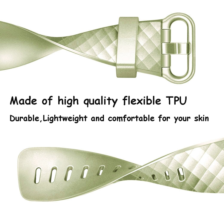 For FITBIT Charge 3 Official Pattern Metallic Watch Band(Golden) by bashfashion