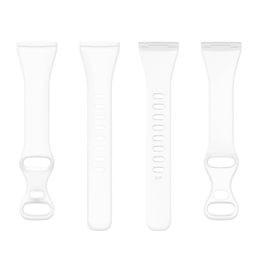 For Fitbit Versa 4 / Versa 3 / Sense Universal TPU Watch Band, Size:S(White) by bashfashion