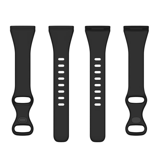 For Fitbit Versa 4 / Versa 3 / Sense Universal TPU Watch Band, Size:L(Black) by bashfashion