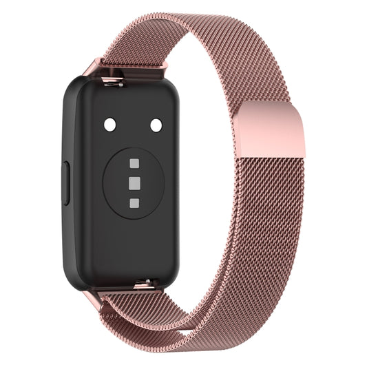 For Huawei Band 7 / 7 NFC Milan Metal Magnetic Watch Band(Rose Pink) by bashfashion