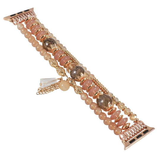 Chain Tassel Watch Band For Apple Watch Series 9&8&7 41mm / SE 3&SE 2&6&SE&5&4 40mm / 3&2&1 38mm(Light Coffee) by bashfashion