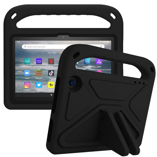 For Amazon Fire 7 2022 Handle EVA Shockproof Tablet Case with Triangle Holder(Black) by bashfashion