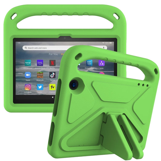 For Amazon Fire 7 2022 Handle EVA Shockproof Tablet Case with Triangle Holder(Green) by bashfashion
