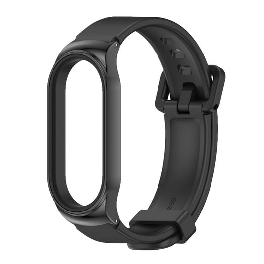 For Xiaomi Mi Band 7 / 7 NFC MIJOBS CS Metal Case + Silicone Watch Band(Black) by MIJOBS