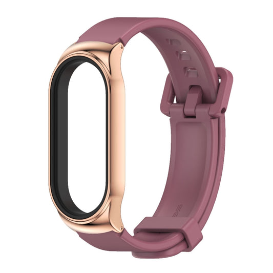 For Xiaomi Mi Band 7 / 7 NFC MIJOBS CS Metal Case + Silicone Watch Band(Wine Rose Gold) by MIJOBS