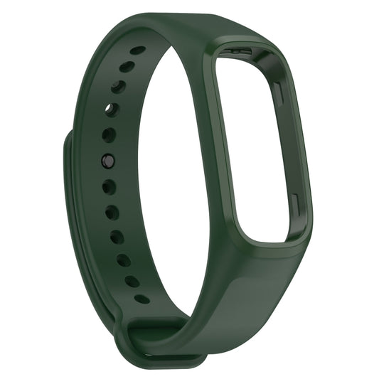 For OPPO Band Vitality Edition Waterproof Sweatproof Solid Color Watch Band(Dark Green) by bashfashion