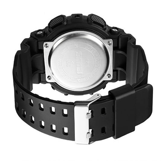SKMEI 1857 Stainless Steel Buckle PU Strap Waterproof Electronic Watch(Black and White) by SKMEI