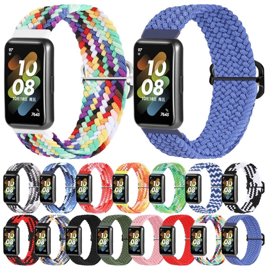 For Huawei Band 7 Nylon Braided Buckle Watch Band(Colorful) by bashfashion