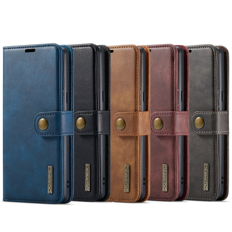 For Google Pixel 7 DG.MING Crazy Horse Texture Detachable Magnetic Leather Phone Case(Black) by DG.MING