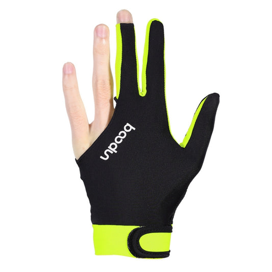 BOODUN M050912 Thin Breathable Men and Women Billiards Three Finger Single Gloves, Size:L(Dark Yellow) by BOODUN