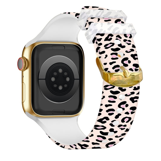 Square Buckle Color Printing Watch Band For Apple Watch Ultra 49mm&Watch Ultra 2 49mm / Series 9&8&7 45mm / SE 3&SE 2&6&SE&5&4 44mm / 3&2&1 42mm(Leopard 3) by bashfashion