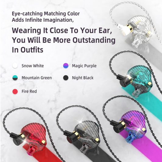 QKZ SK3 3.5mm Sports In-ear Wired HIFI Bass Stereo Sound Earphone with Mic(Transparent) by QKZ