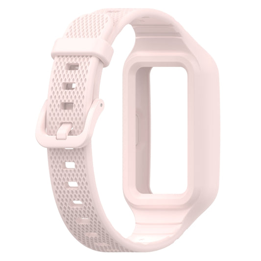 For Huawei Band 10 / 9 / 8 / 7 / 6 Universal Integrated Silicone Watch Band(Light Pink) by bashfashion