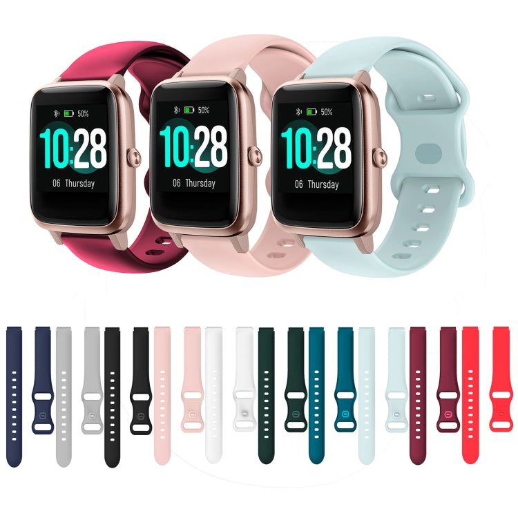 For Xiaomi Haylou Smart Watch LS01 19mm Butterfly Buckle Silicone Watch Band(White) by bashfashion