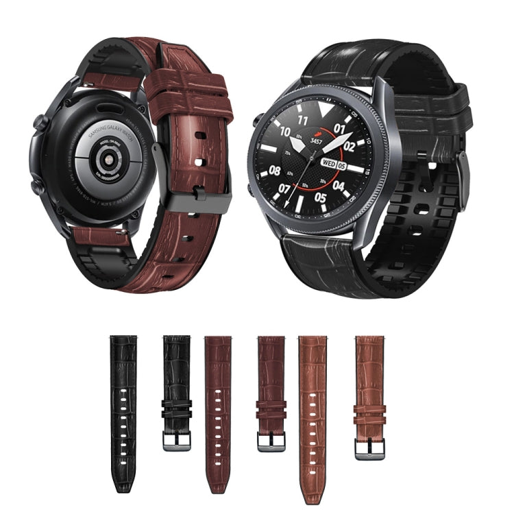 For Huawei Watch GT3 Pro 46mm Bamboo Joint Texture Silicone Leather Watch Band(Black) by bashfashion