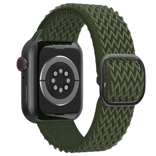 Wave Nylon Watch Band For Apple Watch Ultra 49mm&Watch Ultra 2 49mm / Series 9&8&7 45mm / SE 3&SE 2&6&SE&5&4 44mm / 3&2&1 42mm(Army Green) by bashfashion