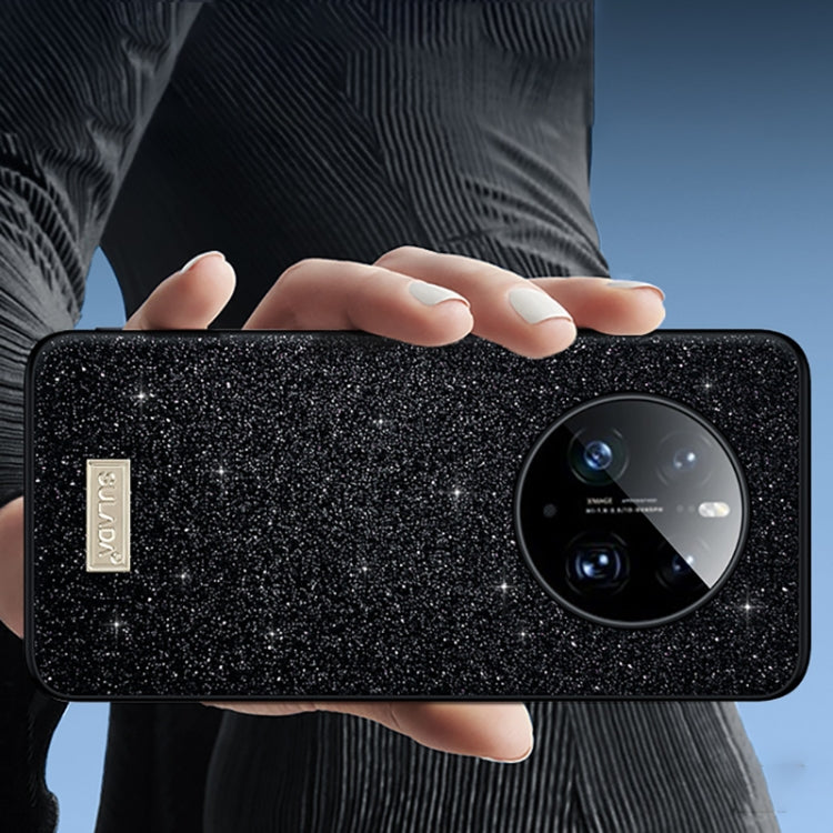 For Huawei Mate 50 Pro SULADA Shockproof TPU + Handmade Leather Phone Case(Gold) by SULADA