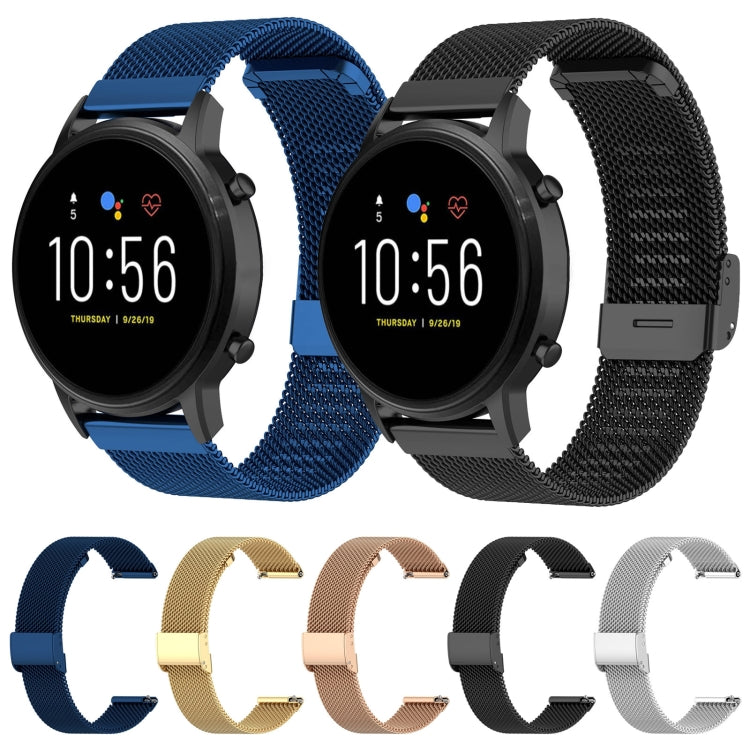 For Honor Watch GS 3 22mm Milan Metal Integrated Buckle Watch Band(Black) by bashfashion