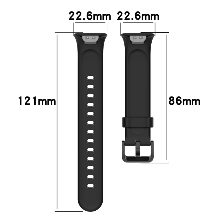 For Xiaomi Mi Band 7 Pro Solid Color Silicone Watch Band(Black) by bashfashion