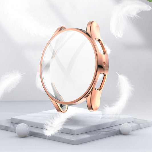 For Samsung Galaxy Watch 5 40 mm Full Coverage TPU Electroplating Protective Case(Rose Gold) by bashfashion