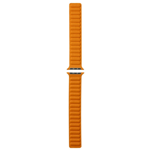 Magnetic Two-color Loop Slim Leather Watch Band For Apple Watch Series 9&8&7 41mm / SE 3&SE 2&6&SE&5&4 40mm / 3&2&1 38mm(Cordyceps) by bashfashion