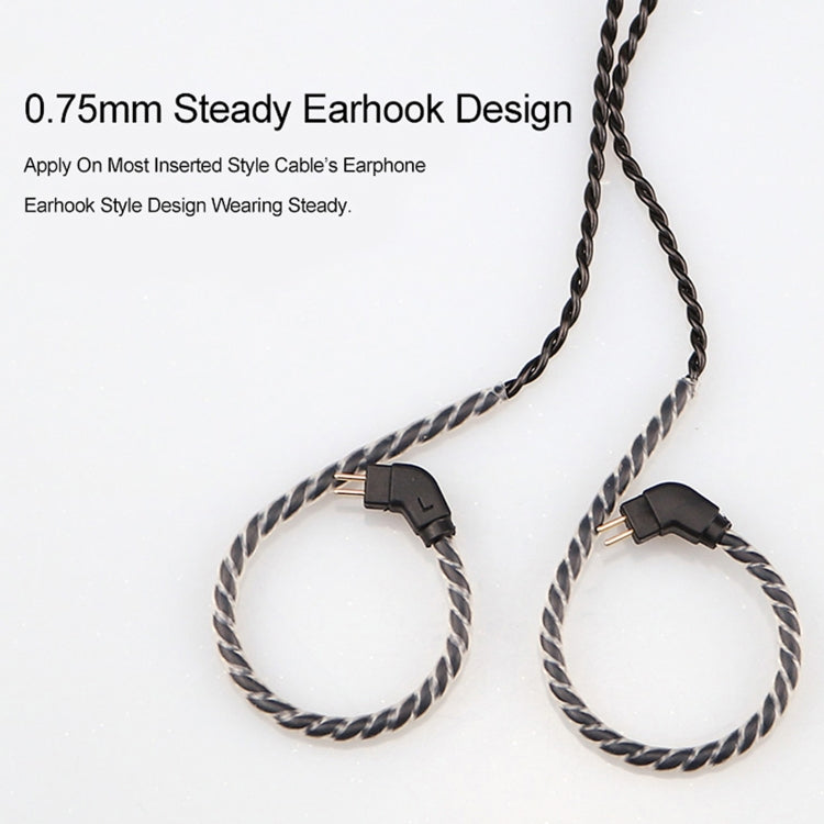 CVJ-V1 1.25m Oxygen-free Copper Silver Plated Upgrade Cable For 0.75mm Earphones, Without Mic by CVJ