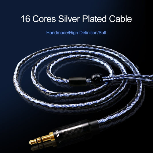 CVJ V3 1.2m 16 Cores Silver-plated 3.5mm Earphone Cable, Style:0.78mm(Silver) by CVJ