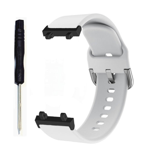 For Amazfit T-Rex 2 Silicone Reverse Buckle Watch Band(White) by bashfashion