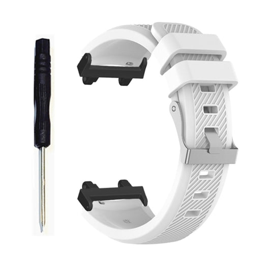 For Amazfit T-Rex 2 Twill Silicone Watch Band(White) by bashfashion