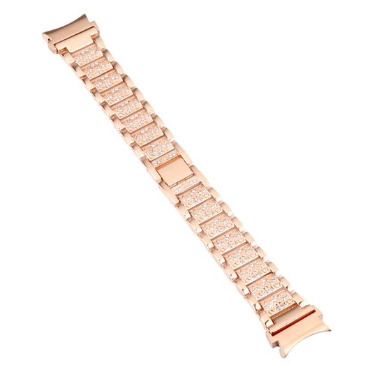 For Samsung Galaxy Watch5 40mm / 44mm Full Diamond Metal Watch Band(Rose Gold) by bashfashion