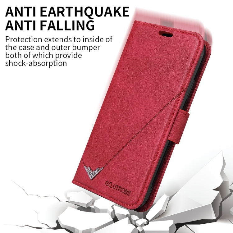 For Huawei Enjoy 9s GQUTROBE Right Angle Leather Phone Case(Red) by GQUTROBE