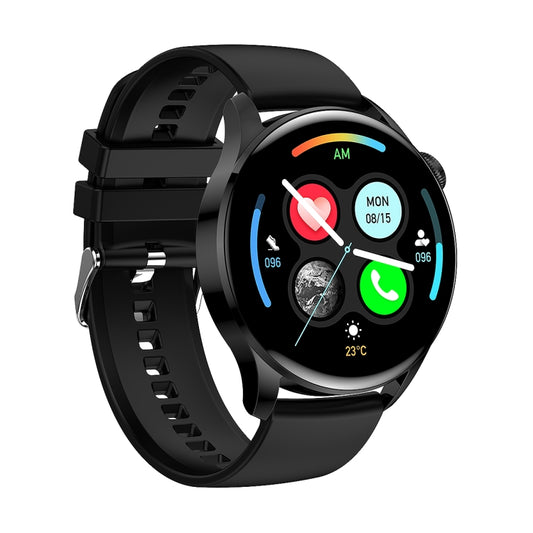 GW69 Smart Watch, Support BT Call / Heart Rate / Blood Pressure / Blood Oxygen(Black + Silicone Strap Black) by bashfashion