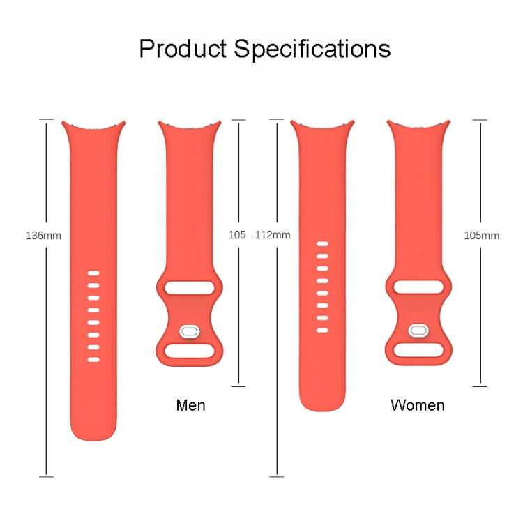 For Google Pixel Watch Single Color Silicone Watch Band Man(White) by bashfashion