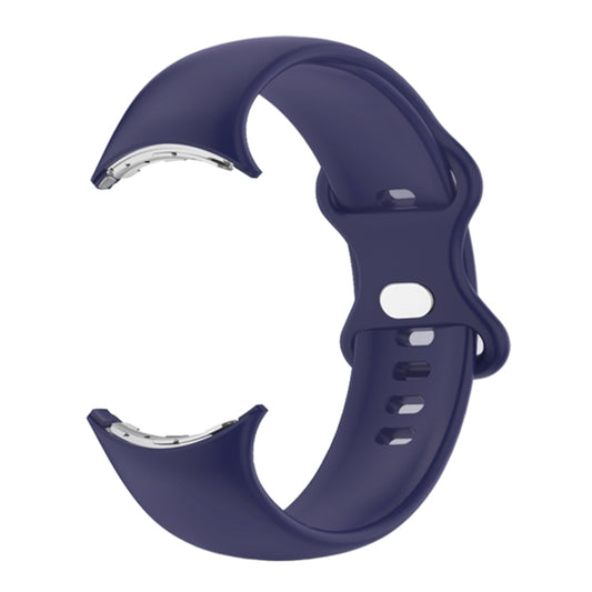 For Google Pixel Watch Single Color Silicone Watch Band Women(Blue) by bashfashion