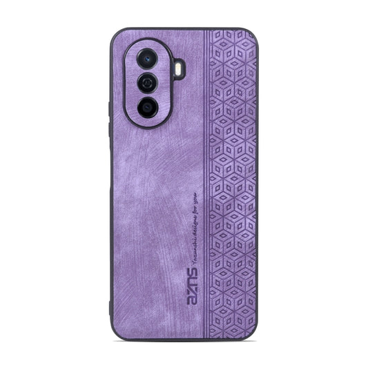 For Huawei Enjoy 50 / nova Y70 AZNS 3D Embossed Skin Feel Phone Case(Purple) by AZNS