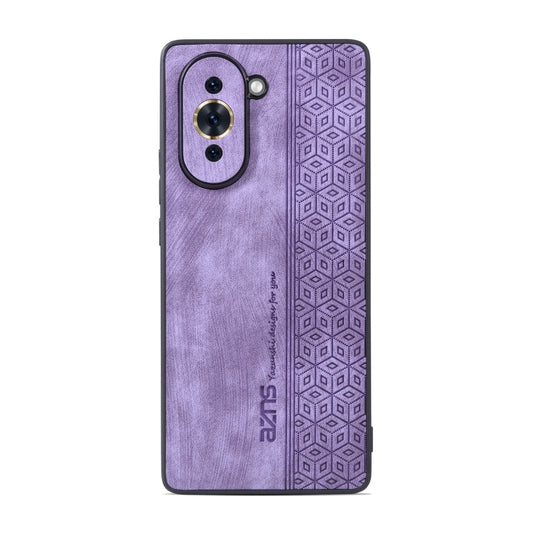 For Huawei nova 10 Pro AZNS 3D Embossed Skin Feel Phone Case(Purple) by AZNS