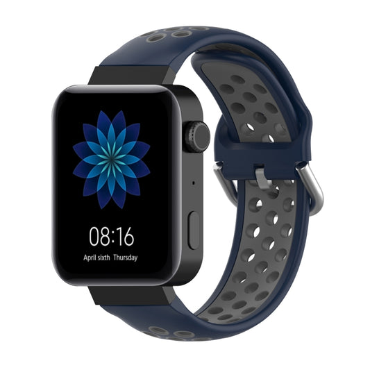 For Xiaomi Watch / Huawei Honor S1 18mm Two Color Sport Watch Band(Blue + Grey) by bashfashion