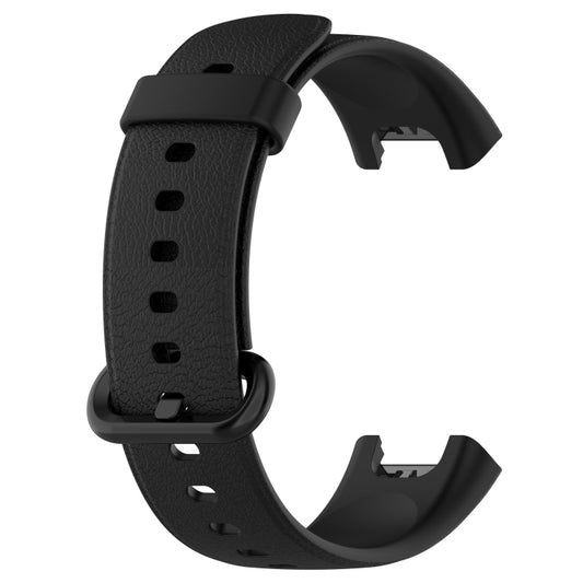 For Xiaomi MI Watch Lite / Redmi Watch Litchi Texture Leather Watch Band(Black) by bashfashion