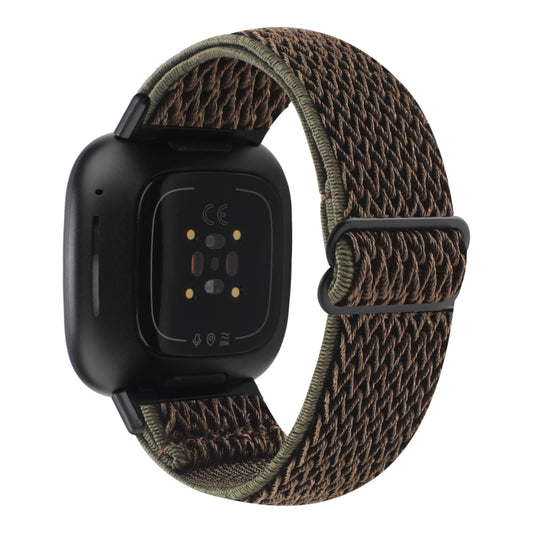 For Fitbit Versa 4 / Sense 2 Universal Wave Nylon Watch Band(Army Green) by bashfashion