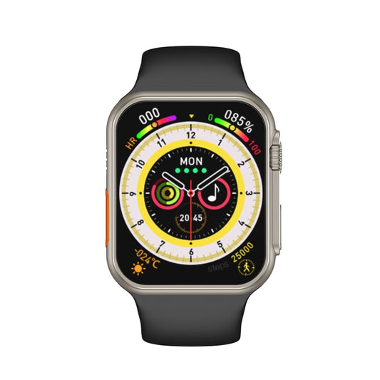 W8 Ultra 2.02 inch TFT Screen Smart Watch, IP68 Waterproof Support Heart Rate & Blood Oxygen Monitoring / Multiple Sports Modes(Black) by bashfashion