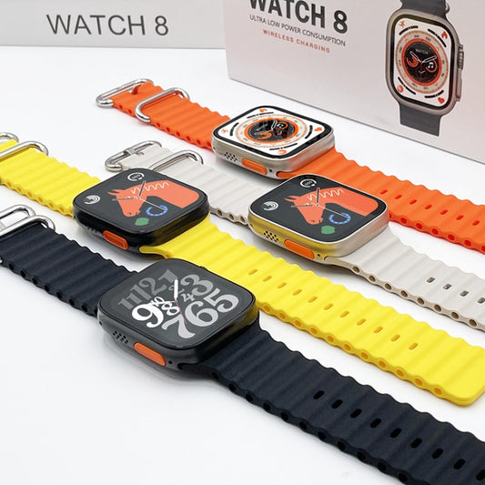 KD99 Ultra 1.99 inch IPS Screen Smart Watch, Support Heart Rate & Blood Oxygen Monitoring / Sports Modes(Gold+Orange) by bashfashion